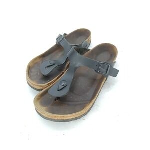 Birkenstock Gizeh Black Birko-Flor Sandals EU 39 US 8 - 8.5 Regular  s2